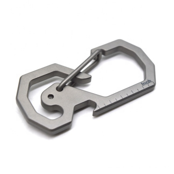 Carabiner Keychain Titanium Carabiner with Bottle Opener